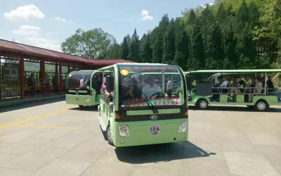 Electric Sightseeing Buses in the Yellow Emperor Mausoleum Scenic Area